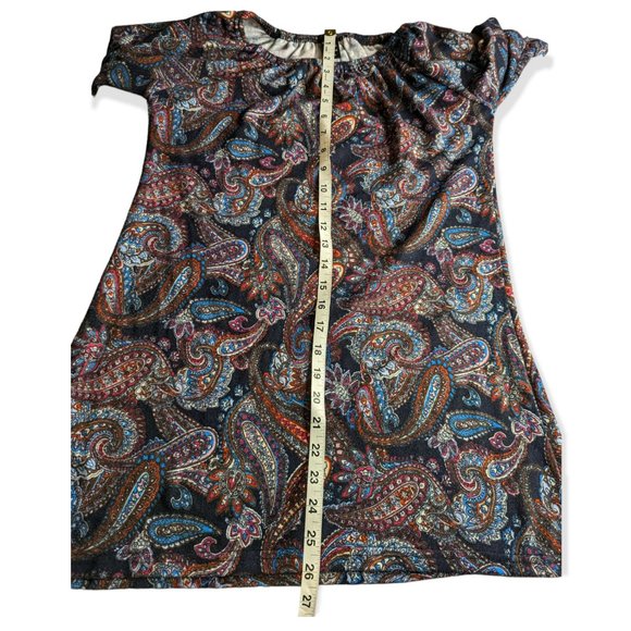 WinWin Paisley Bell Sleeve Tunic Size Small-Medium - Picture 11 of 14